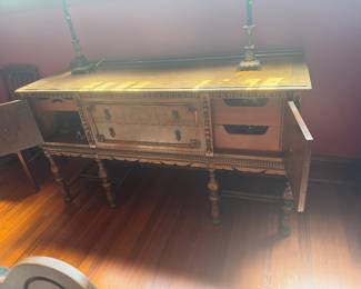 #13 - $580 - Jacobean sideboard c.1930's 68x22x37