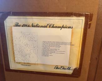 #84 - $60 - football-themed poster "Tribute to the Tigers" The 1981 National Champions