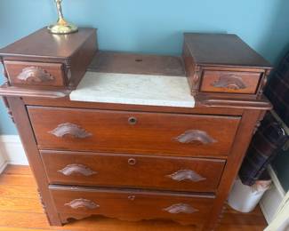 #43 - $300 - Antique American walnut dresser 37x17x38
