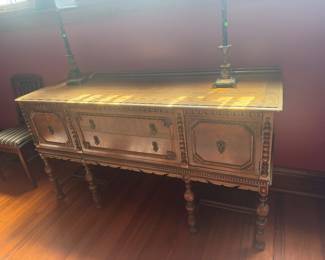 #13 - $580 - Jacobean sideboard c.1930's 68x22x37
