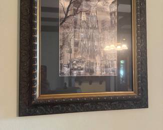 #9 - $120 - Set of 2 Rounten signed print Cathedral & NY City