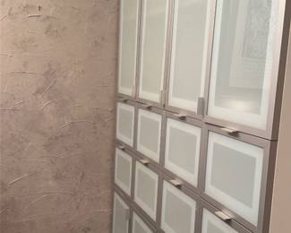 #49 - $150 -Glass cabinet 48x16x77