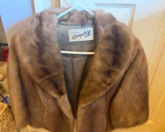 #51 - $190 -Light brown stroller mink cape Raphael's Mobile AL