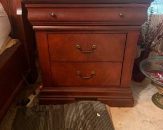 #46 - $700 -Collezione Europa king size bedroom set - bed/2 night chests/ 1 armoire - mattress not included