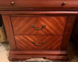 #46 - $700 -Collezione Europa king size bedroom set - bed/2 night chests/ 1 armoire - mattress not included