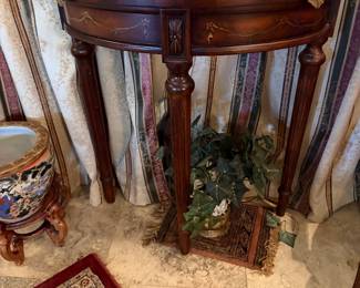 #6 - $100 -Inlaid new console half moon 30x12x33