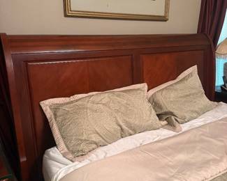#46 - $700 -Collezione Europa king size bedroom set - bed/2 night chests/ 1 armoire - mattress not included