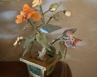 #33 - $46 - Jade tree in brass planter 7x8