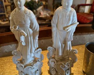 #80 - $90 -Set of two Blanc de Chine figurines