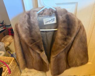 #51 - $190 -Light brown stroller mink cape Raphael's Mobile AL