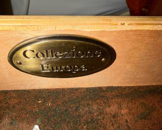 #46 - $700 -Collezione Europa king size bedroom set - bed/2 night chests/ 1 armoire - mattress not included