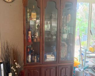 #54 - $150 - 1970's china cabinet 17x39x80