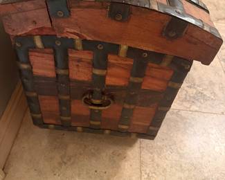 #45 - $150 -Middle Eastern trunk metal / brass/wood 25x17x23