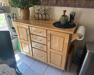 Kitchen Buffet cart with drop leaf