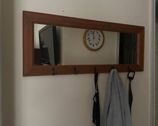 Mirror with hooks