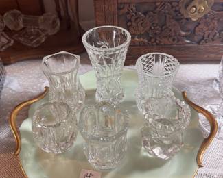 Large selection of cut glass