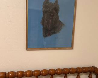 LOVELY FRAMED ARTWORK OF A SCHNAUZER 