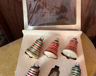 SHINY BRITE VINTAGE CHRISTMAS BELLS IN ORIGINAL BOX