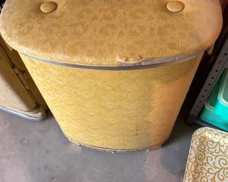 MID CENTURY PEARL-WICK CLOTHES HAMPER
