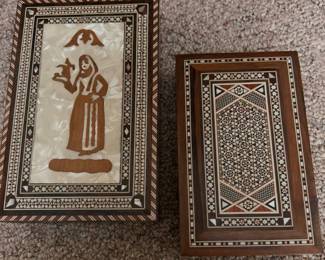 INLAID WOODEN BOXES