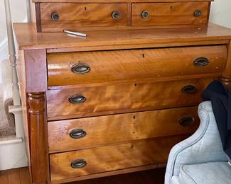 American Empire cherry chest of drawers