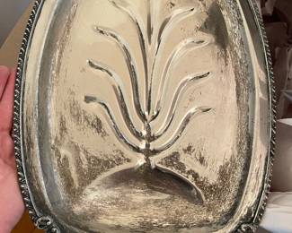 Silver plate tree of life platter