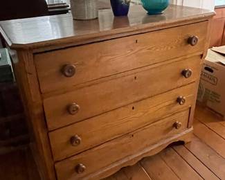 Antique pine chest of drawers