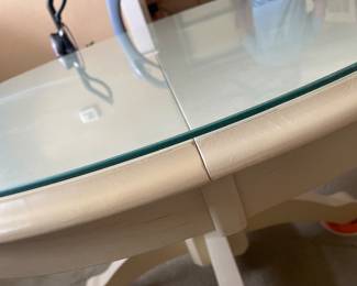 Glass top dining room table