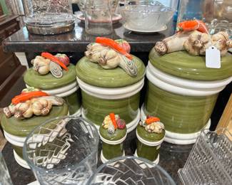 ceramic cannisters with matching s & p