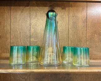 Crofton Crystal Carafe with matching glasses