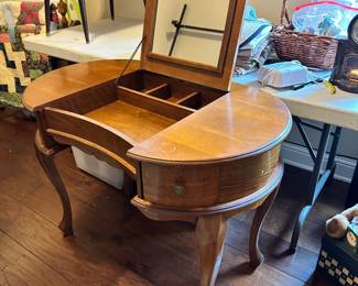 vanity with chair