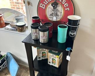 small table, yeti, budwiser!