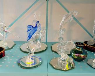 Swarovski Crystal figurines - large and small pieces - over 40 pieces.
