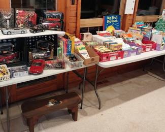 4pc Spider Man set, die cast cars, Fisher Price, board games, children’s books