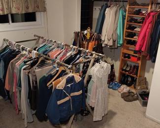 ladies clothing, shoes, purses