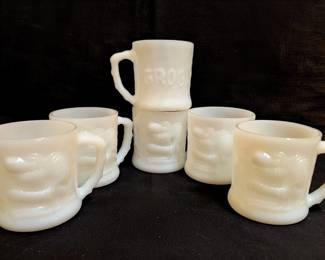 BC Comic Johnny Hart Grog Milk Glass Mugs Lot