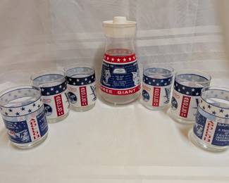 Libbey NASA Apollo Space Carafe & 6 Tumbler Set 