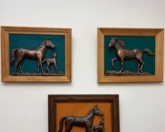 MCM Copper 3D Horse Framed Wall Art