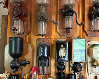 Antique Wall Mounted Coffee Grinder Collection