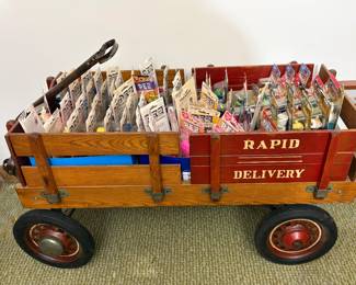 Wooden Rapid Delivery Wagon & More Pez