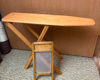 Doll Size Wooden Iron Board & Wash board