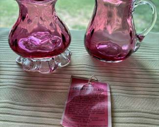 Vintage Pilgrim Cranberry Glass