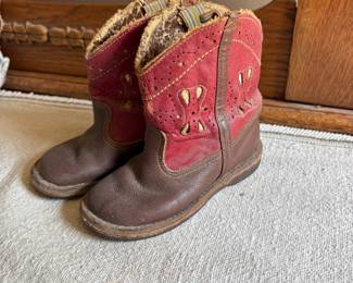 Vintage Children's Red Cowboy Boots