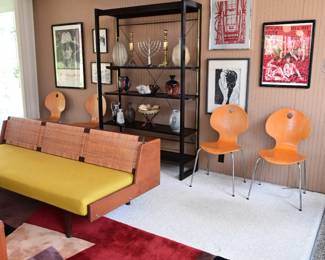 Hans J. Wegner GE 258 Teak and Cane Daybed Sofa for Getama