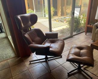 Vintage Plycraft chair & ottoman