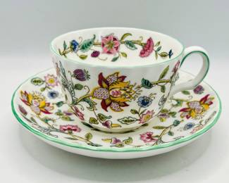 Minton Haddon Hall Bone China Teacups & Saucers