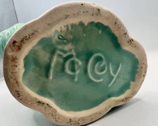 McCoy Pottery Waves Sculptural Vase - Turquoise