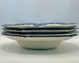 Johnson Bros "Old Britain Castles" Transferware Wide Rim Soup Bowls