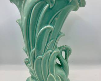 1940s McCoy Pottery Waves Sculptural Vase