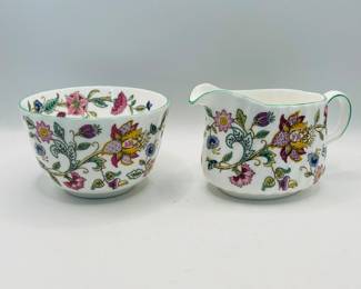 Minton Haddon Hall Bone China Creamer & Open Sugar Bowl